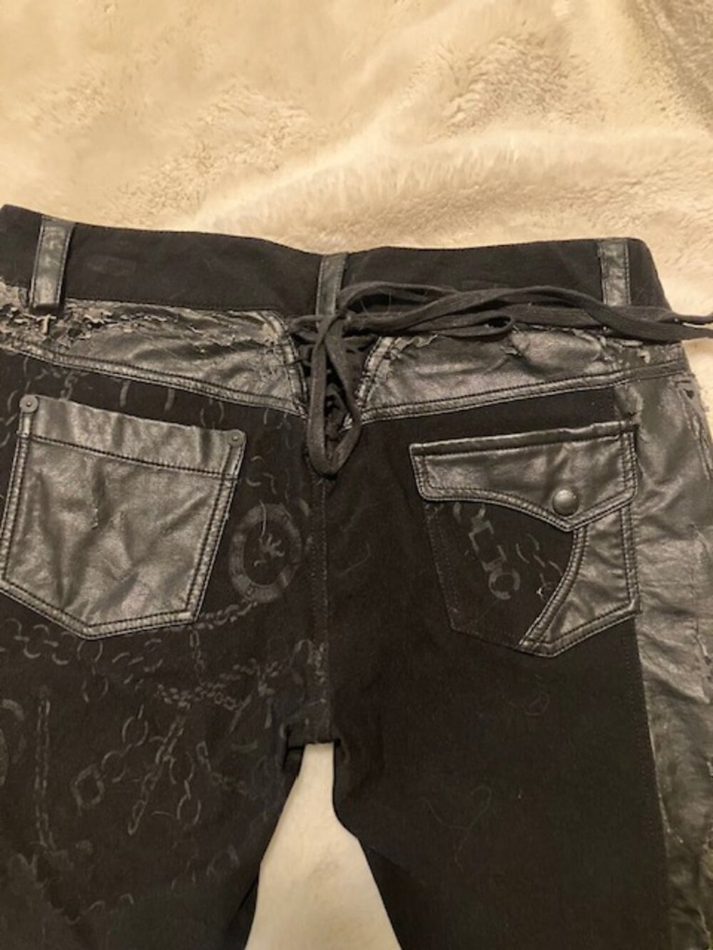 Punk Rave Pencil Pants with chain pattern - NWOT - Picture 4 of 4